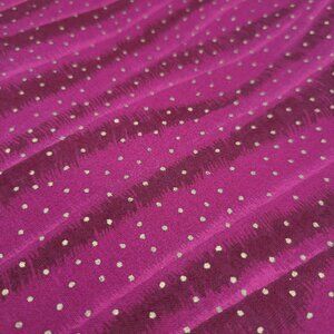Concord Fabrics Cotton Quilting Fabric Pink Wavy Gold Polka Dot .75 Yards